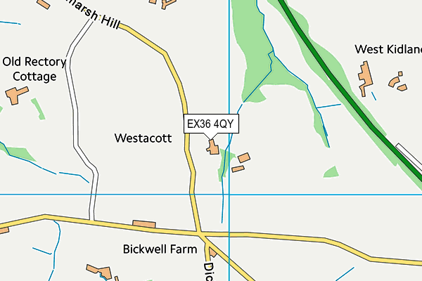 EX36 4QY map - OS VectorMap District (Ordnance Survey)