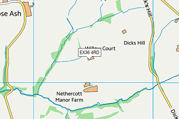 EX36 4RD map - OS VectorMap District (Ordnance Survey)