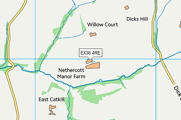 EX36 4RE map - OS VectorMap District (Ordnance Survey)