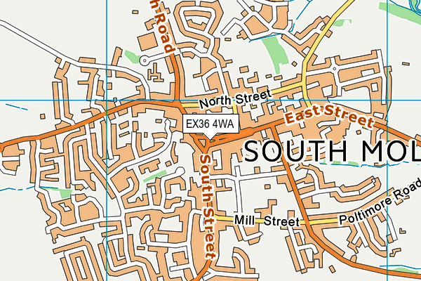 EX36 4WA map - OS VectorMap District (Ordnance Survey)