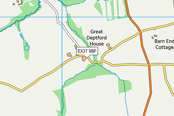 EX37 9BP map - OS VectorMap District (Ordnance Survey)