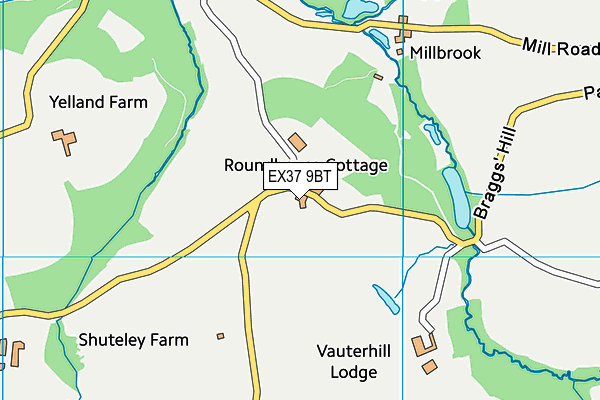 EX37 9BT map - OS VectorMap District (Ordnance Survey)