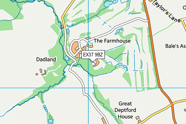 EX37 9BZ map - OS VectorMap District (Ordnance Survey)