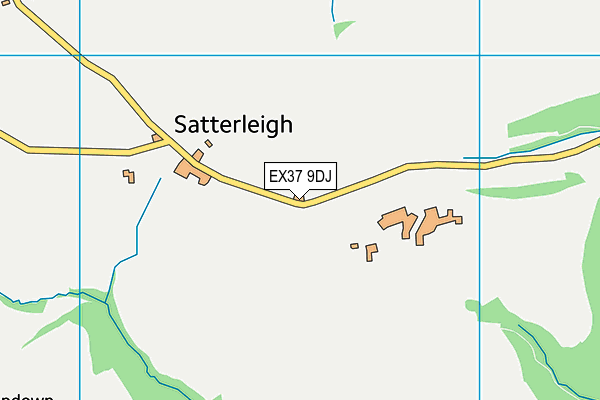 EX37 9DJ map - OS VectorMap District (Ordnance Survey)