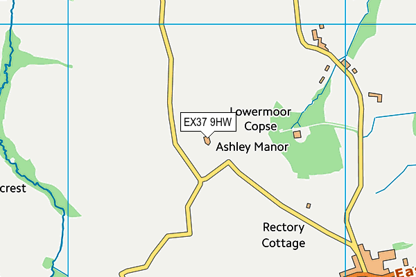 EX37 9HW map - OS VectorMap District (Ordnance Survey)