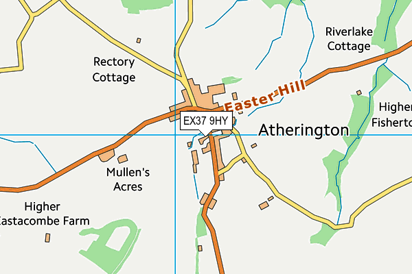 Atherington Playing Field map (EX37 9HY) - OS VectorMap District (Ordnance Survey)