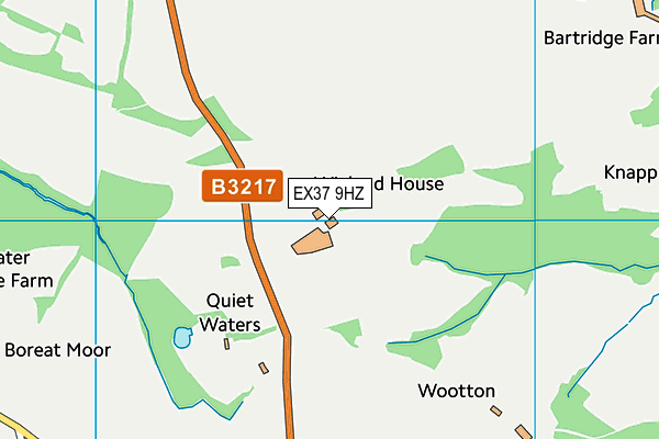 EX37 9HZ map - OS VectorMap District (Ordnance Survey)