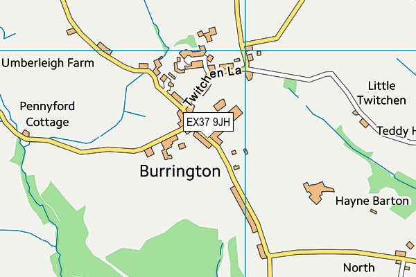 EX37 9JH map - OS VectorMap District (Ordnance Survey)
