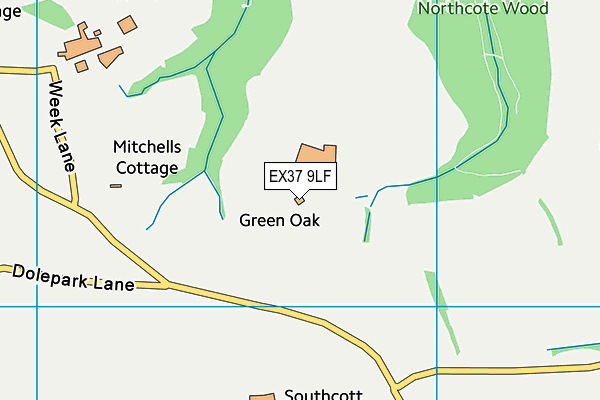 EX37 9LF map - OS VectorMap District (Ordnance Survey)