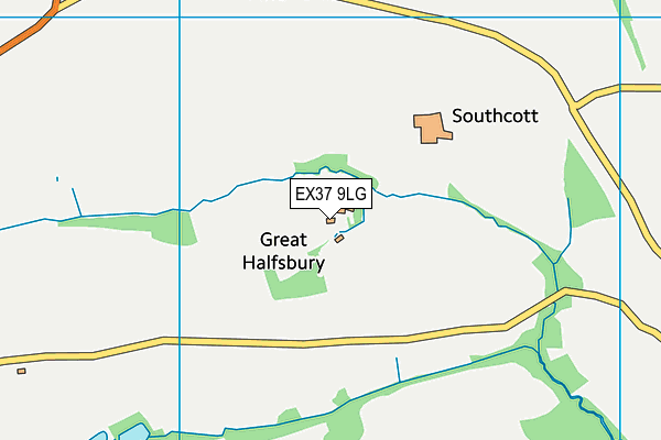 EX37 9LG map - OS VectorMap District (Ordnance Survey)