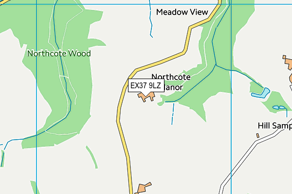 EX37 9LZ map - OS VectorMap District (Ordnance Survey)