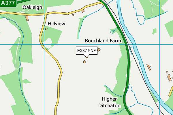 EX37 9NF map - OS VectorMap District (Ordnance Survey)