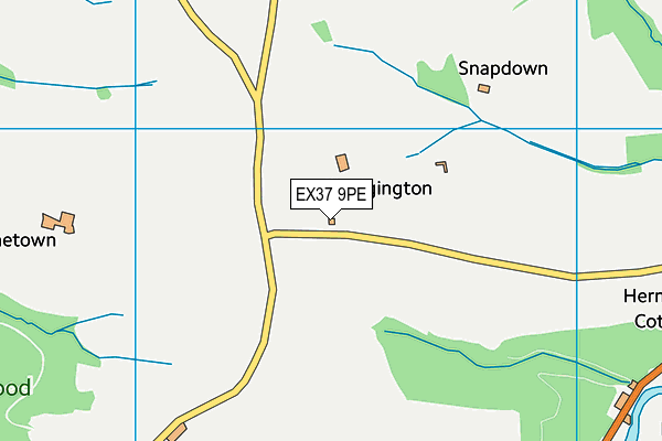 EX37 9PE map - OS VectorMap District (Ordnance Survey)