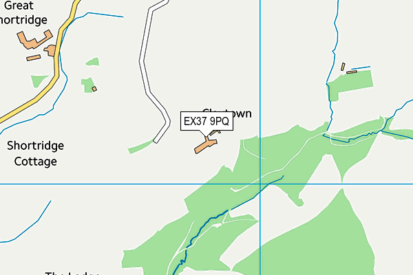 EX37 9PQ map - OS VectorMap District (Ordnance Survey)