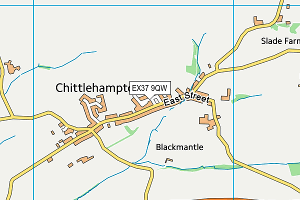 Chittlehampton Cricket Club map (EX37 9QW) - OS VectorMap District (Ordnance Survey)
