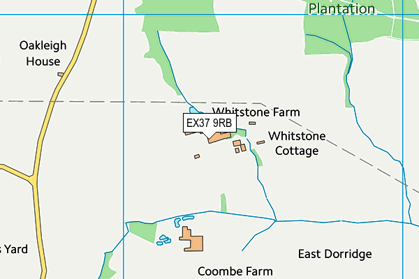 EX37 9RB map - OS VectorMap District (Ordnance Survey)