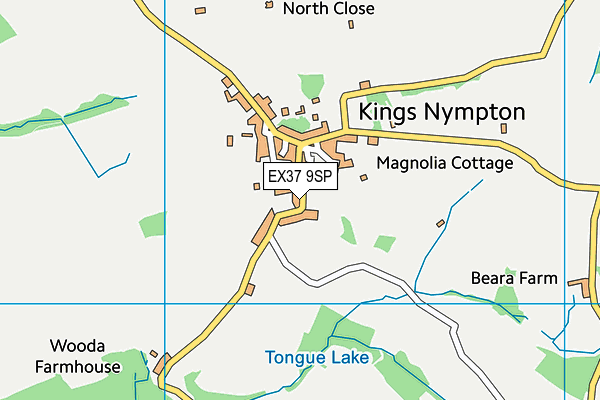 Kings Nympton Community Primary School map (EX37 9SP) - OS VectorMap District (Ordnance Survey)