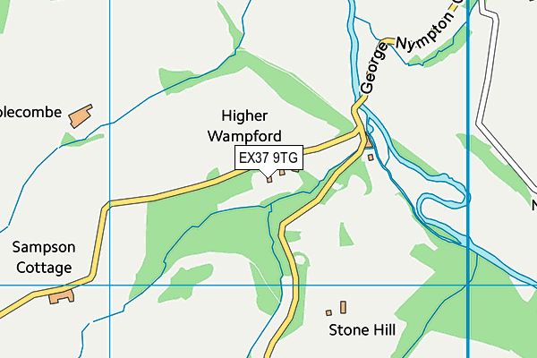 EX37 9TG map - OS VectorMap District (Ordnance Survey)