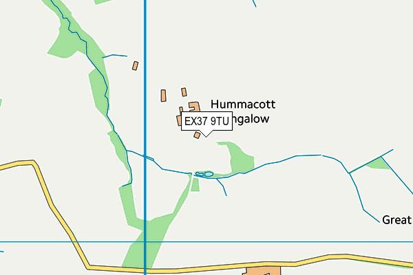 EX37 9TU map - OS VectorMap District (Ordnance Survey)