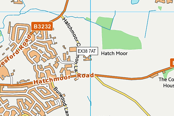 EX38 7AT map - OS VectorMap District (Ordnance Survey)