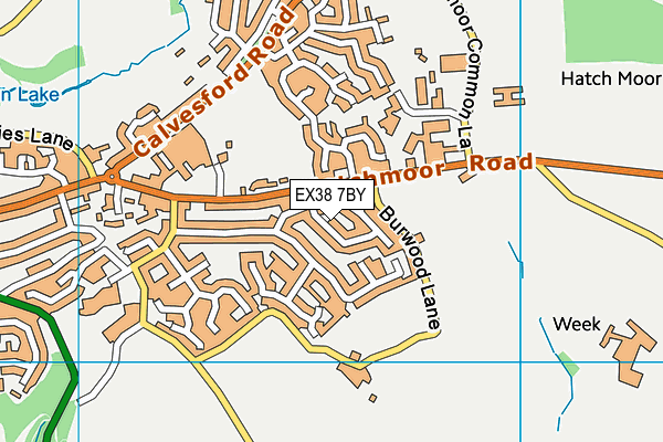 EX38 7BY map - OS VectorMap District (Ordnance Survey)