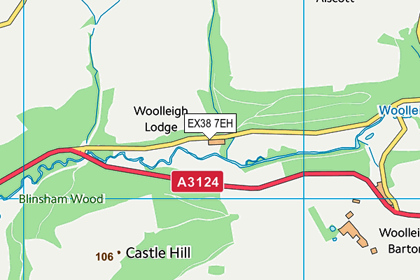 EX38 7EH map - OS VectorMap District (Ordnance Survey)