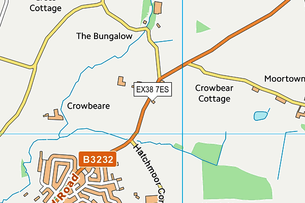 EX38 7ES map - OS VectorMap District (Ordnance Survey)