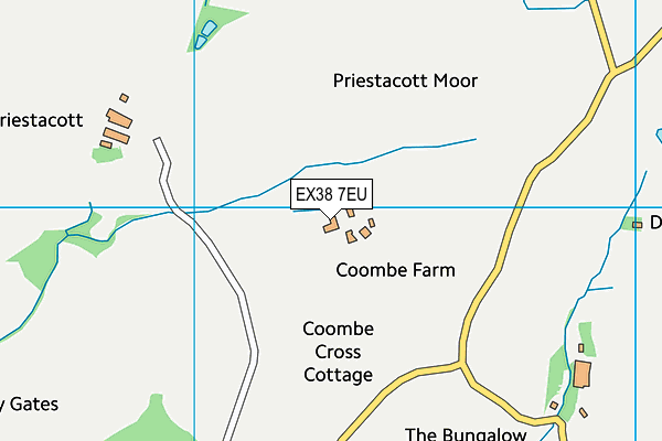 EX38 7EU map - OS VectorMap District (Ordnance Survey)