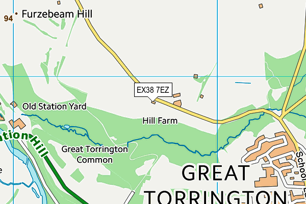 Great Torrington Golf Club map (EX38 7EZ) - OS VectorMap District (Ordnance Survey)