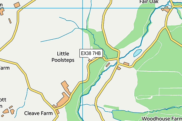 EX38 7HB map - OS VectorMap District (Ordnance Survey)