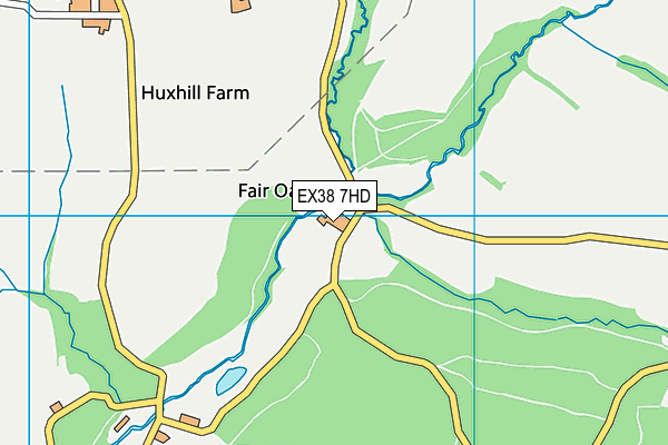 EX38 7HD map - OS VectorMap District (Ordnance Survey)