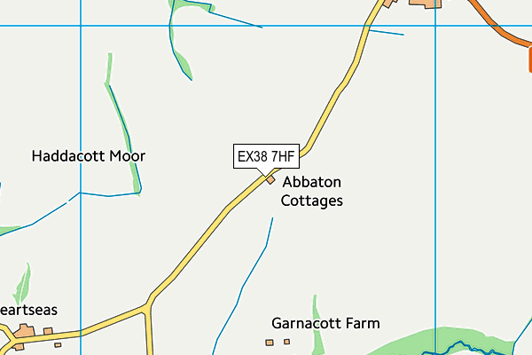 EX38 7HF map - OS VectorMap District (Ordnance Survey)