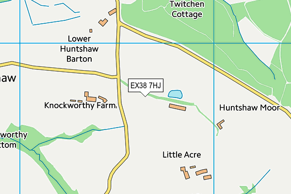 EX38 7HJ map - OS VectorMap District (Ordnance Survey)