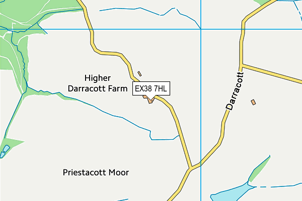 EX38 7HL map - OS VectorMap District (Ordnance Survey)