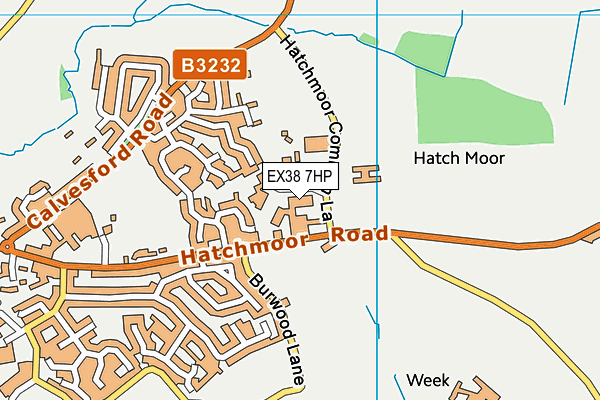 EX38 7HP map - OS VectorMap District (Ordnance Survey)
