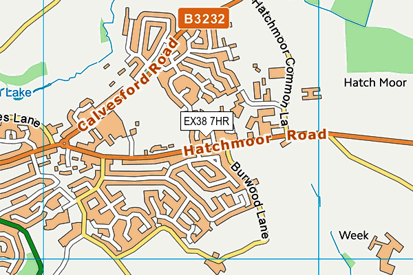 EX38 7HR map - OS VectorMap District (Ordnance Survey)