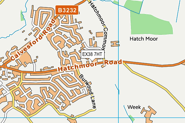 EX38 7HT map - OS VectorMap District (Ordnance Survey)