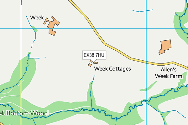 EX38 7HU map - OS VectorMap District (Ordnance Survey)