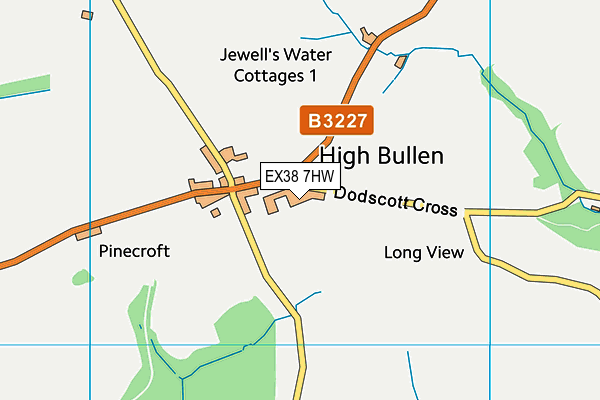 EX38 7HW map - OS VectorMap District (Ordnance Survey)