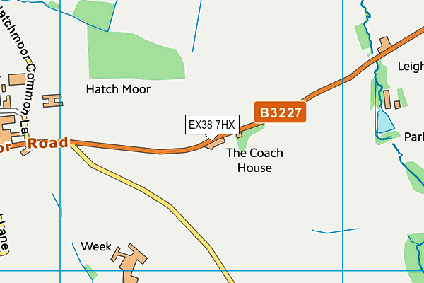 EX38 7HX map - OS VectorMap District (Ordnance Survey)