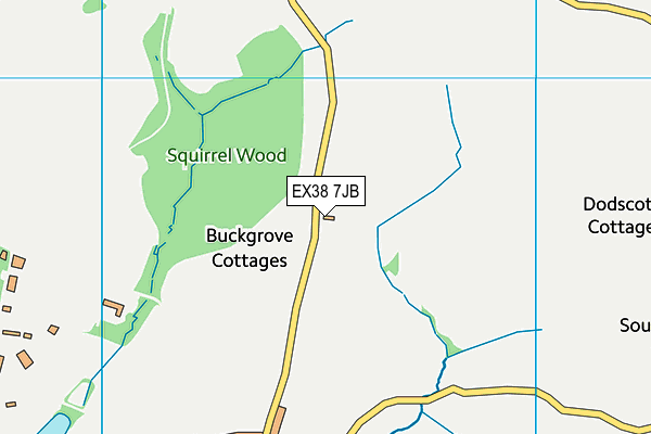 EX38 7JB map - OS VectorMap District (Ordnance Survey)