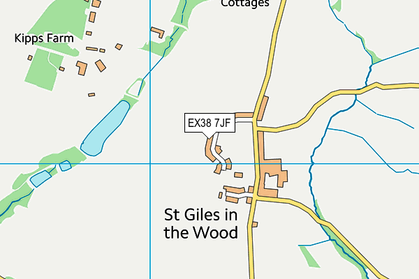 EX38 7JF map - OS VectorMap District (Ordnance Survey)