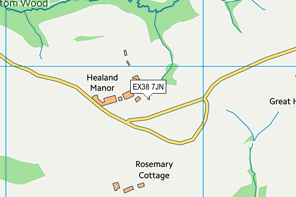 EX38 7JN map - OS VectorMap District (Ordnance Survey)