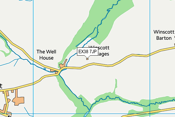 EX38 7JP map - OS VectorMap District (Ordnance Survey)