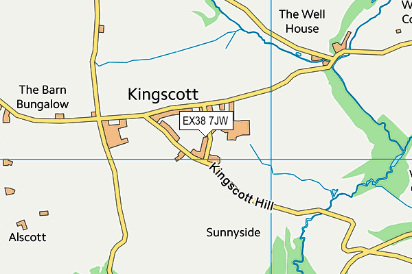 EX38 7JW map - OS VectorMap District (Ordnance Survey)