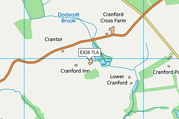 EX38 7LA map - OS VectorMap District (Ordnance Survey)