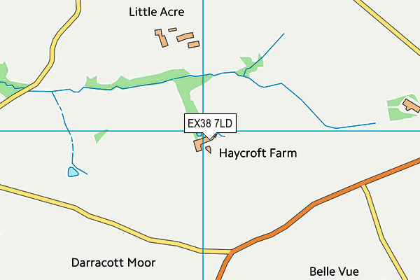 EX38 7LD map - OS VectorMap District (Ordnance Survey)