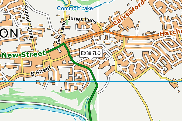 EX38 7LQ map - OS VectorMap District (Ordnance Survey)