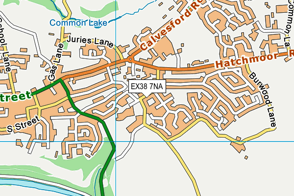 EX38 7NA map - OS VectorMap District (Ordnance Survey)