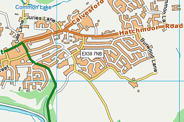 EX38 7NB map - OS VectorMap District (Ordnance Survey)